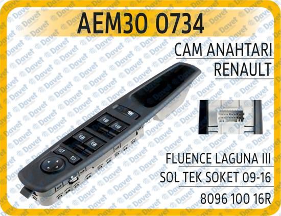 AEM 300734 Cam Anahtari Renault Fluence Laguna Iii Sol Tek